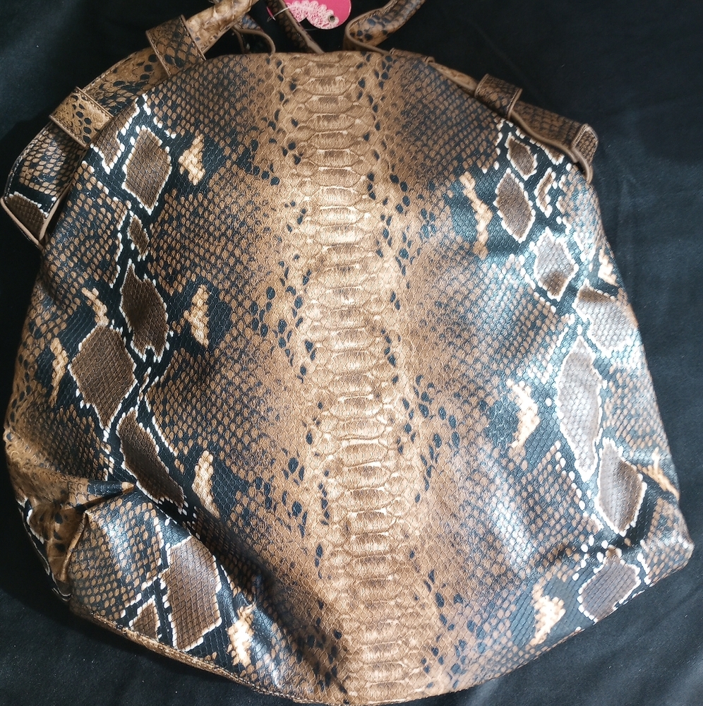 🔖Snakeskin Ruffled Handbag - Picture 4 of 16